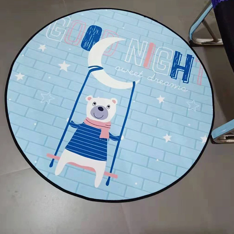 Милый мультяшный медведь круглый ковер мягкие ковры для девочек гостиной