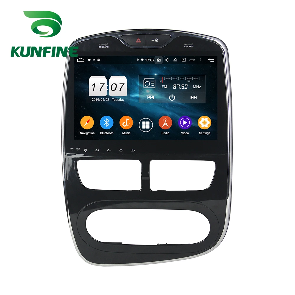 Android 9,0, Восьмиядерный, 4 Гб ОЗУ, 64 Гб ПЗУ, автомобильный DVD, gps, мультимедийный плеер, стерео, без Дека, для Renault Clio, радио, wifi