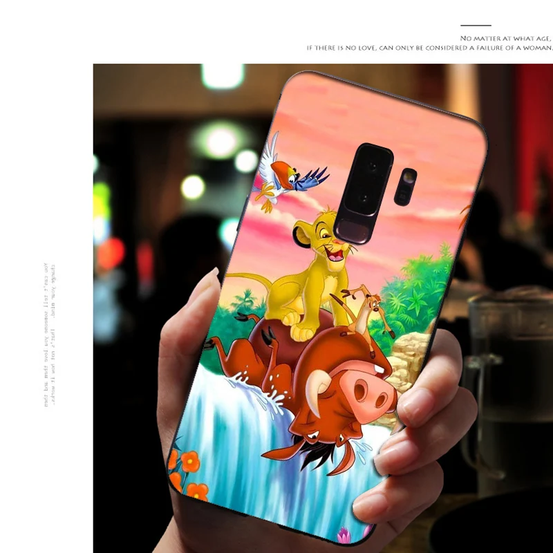 Мягкий силиконовый чехол для телефона samsung Galaxy S10 E S9 S8 Plus S6 S7 Edge S10e, черный чехол из ТПУ с рисунком «Король льва свинья»