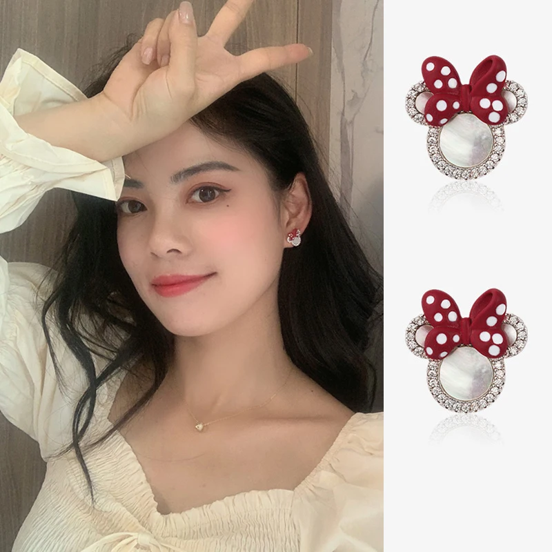 Серьги Микки Маус миниатюрные серьги для женщин и детей серьги-гвоздики с