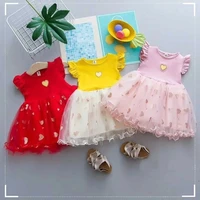 baby infant summer dress fashion baby girls cute lace wedding party dress toddler girls birthday clothing