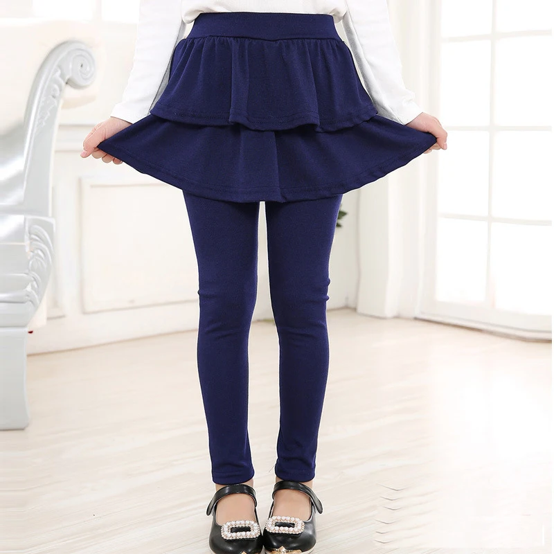 Брюки для девочек на весну и осень детские леггинсы хлопковая юбка-брюки
