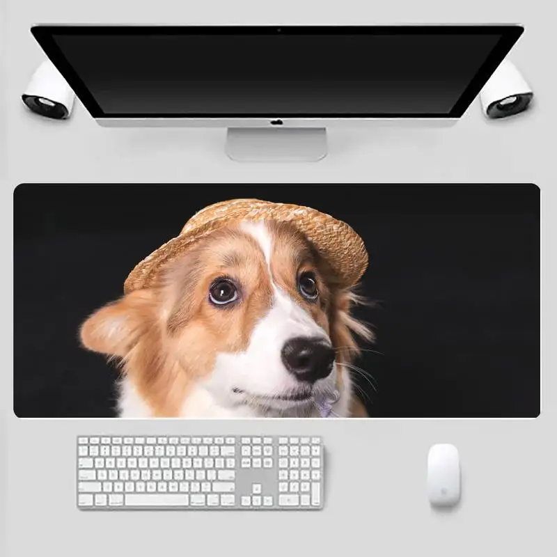 

cartoon Lovely corgi Large Mouse pad PC Computer mat Table Protect Game Office Work Mouse Mat pad X XL Non-slip Laptop Cushion