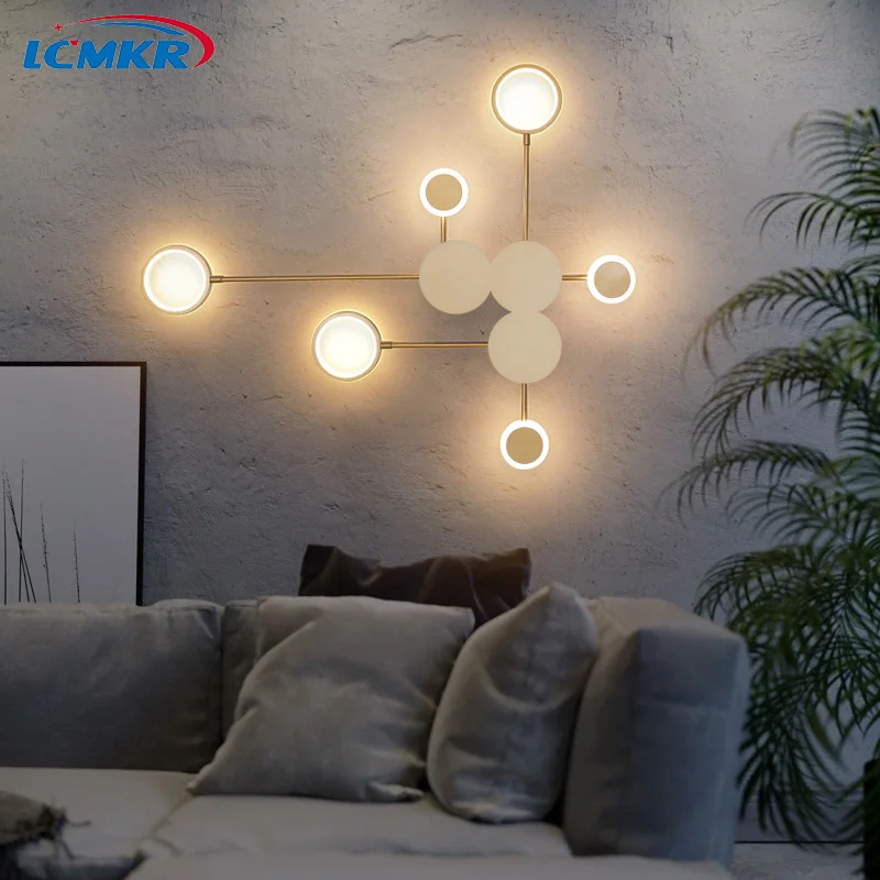 

Nordic modern LED wall lamps minimalist wall lights for living room foyer study bedroom staircase lamp home decoration bedside