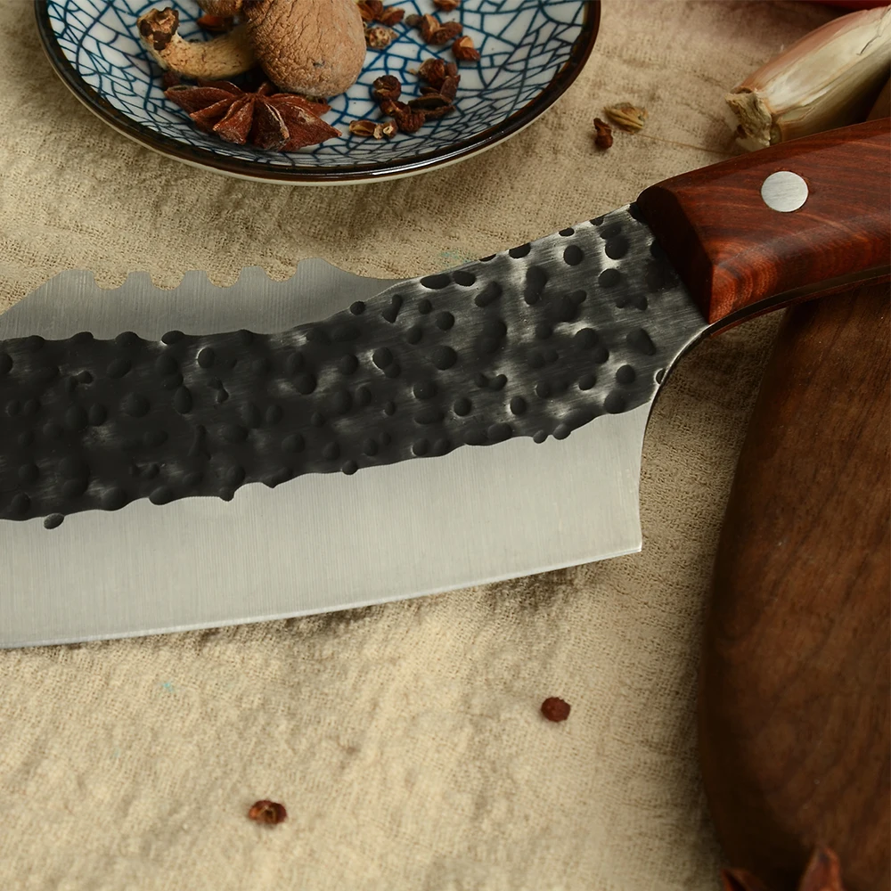 

XYj 6 Inch Stainless Steel New Type Kitchen Hammered Boning Fishing Filleting Knife Curved Handle Multi-Function Household Tool