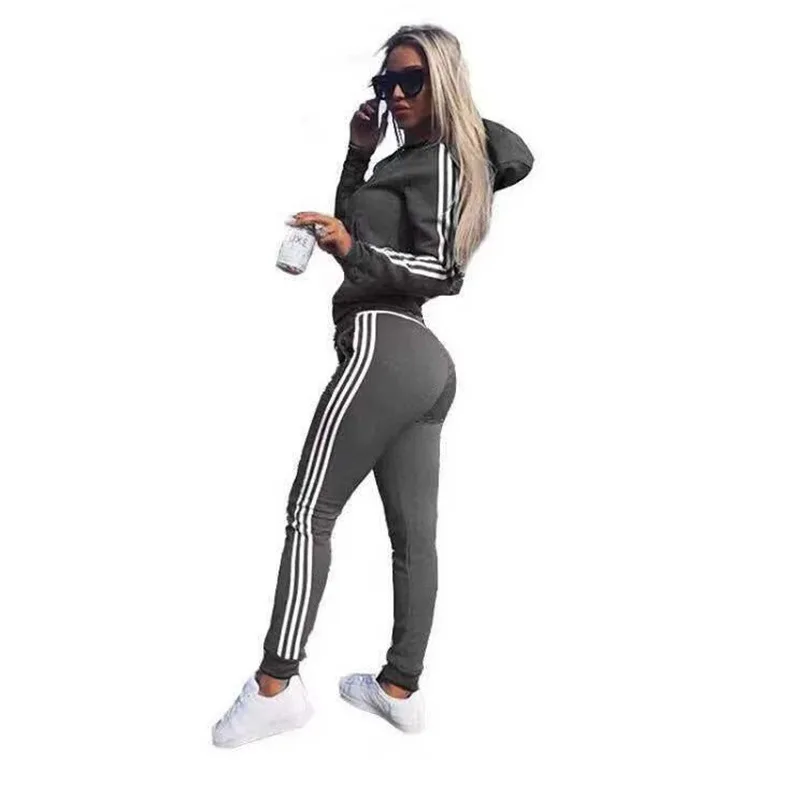 

2021 Hot Sale Custom Girls Gym Slim Fit Tracksuit Casual Ladies Sports Track Suits For Women's