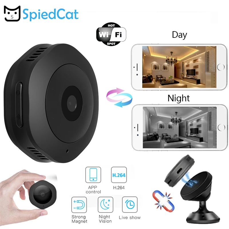 Wi Fi/DV HD мини ИК Ночное видение беспроводная камера обнаружения движения