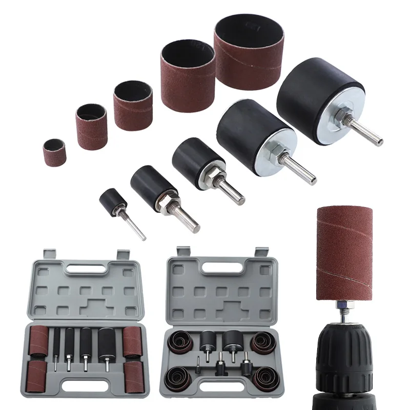 Набор шлифовальных барабанов #80 #120 резиновые оправки с шлифовальной лентой для
