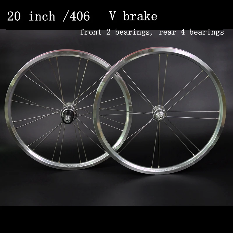 Günstig Spomann 20 Zoll Mountainbike Räder BMX Laufradsatz 11 Geschwindigkeiten Faltrad Rad V Bremse Fahrrad Radsätze Bicicleta Teile