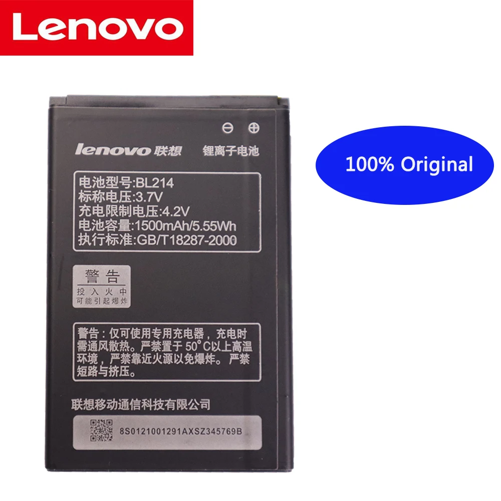 Новинка 100%, оригинальный аккумулятор 1500 мАч BL 214 BL214 BL-214 для Lenovo A316 A316I A360E A365E A66