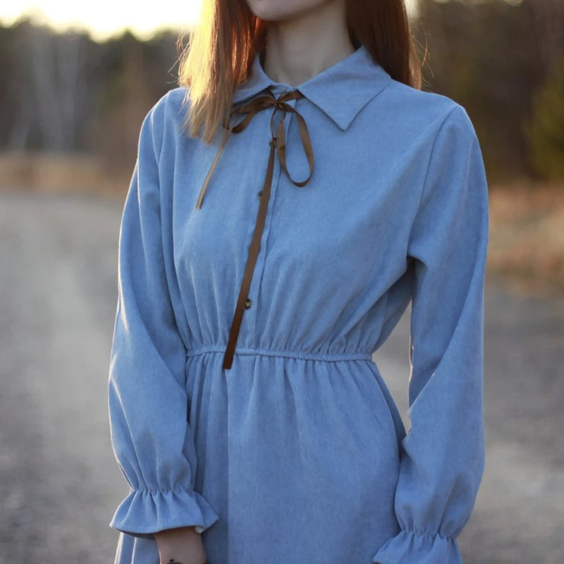 Вельветовое зимнее платье для женщин новинка 2021 винтажное миди с цветочным