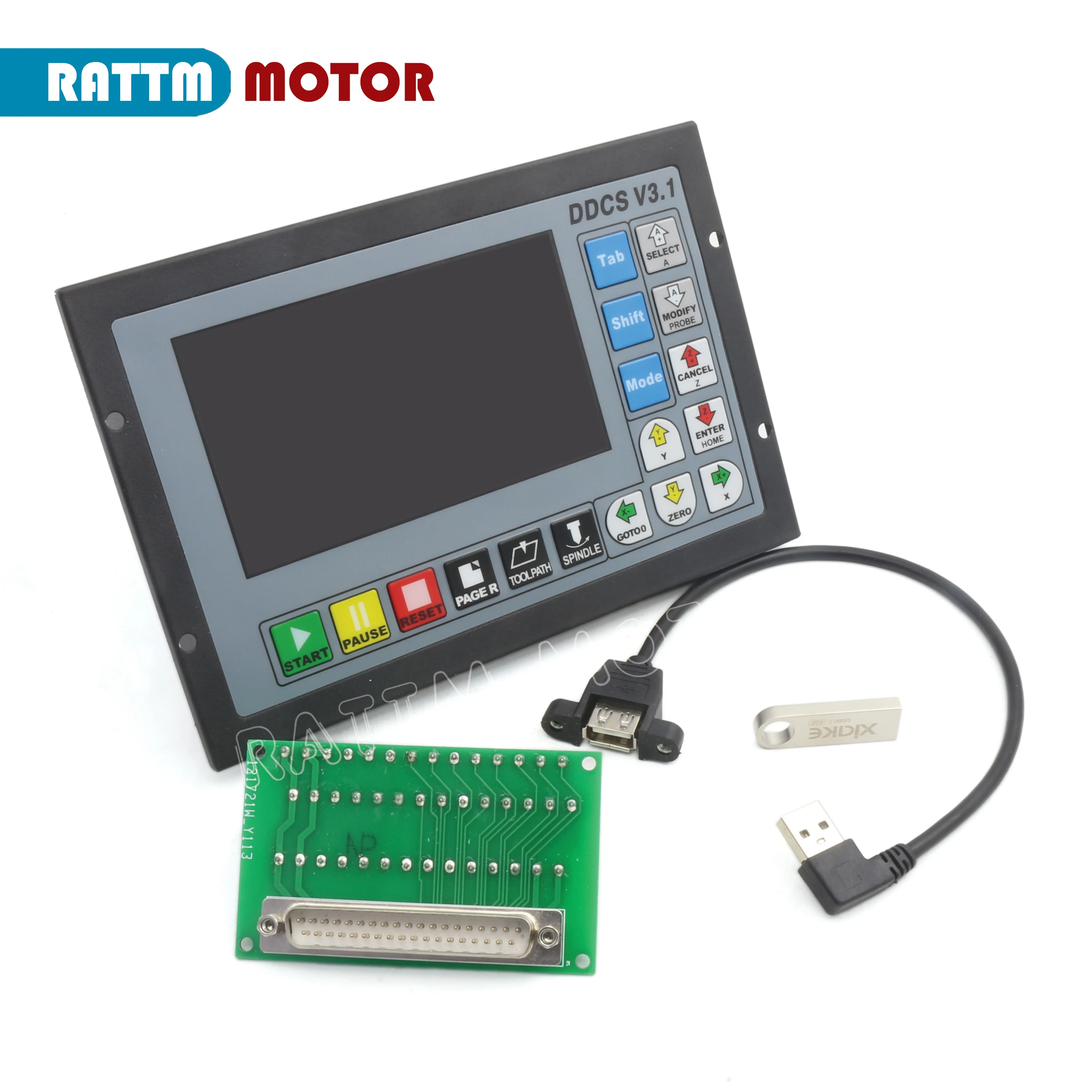 「eu free vat」4 axis ddcsv3 1 g code offline cnc stand alone controller 500khz 4 axis emergency stop electronic handwheel mpg free gl