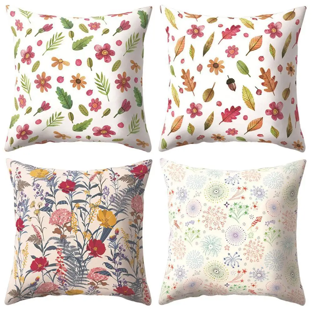 

Green Leaf Plant Pillow Case Flowers Pillowcase Throw Pillows For Bedroom Living Room Sofa Cushion Cover 45x45cm
