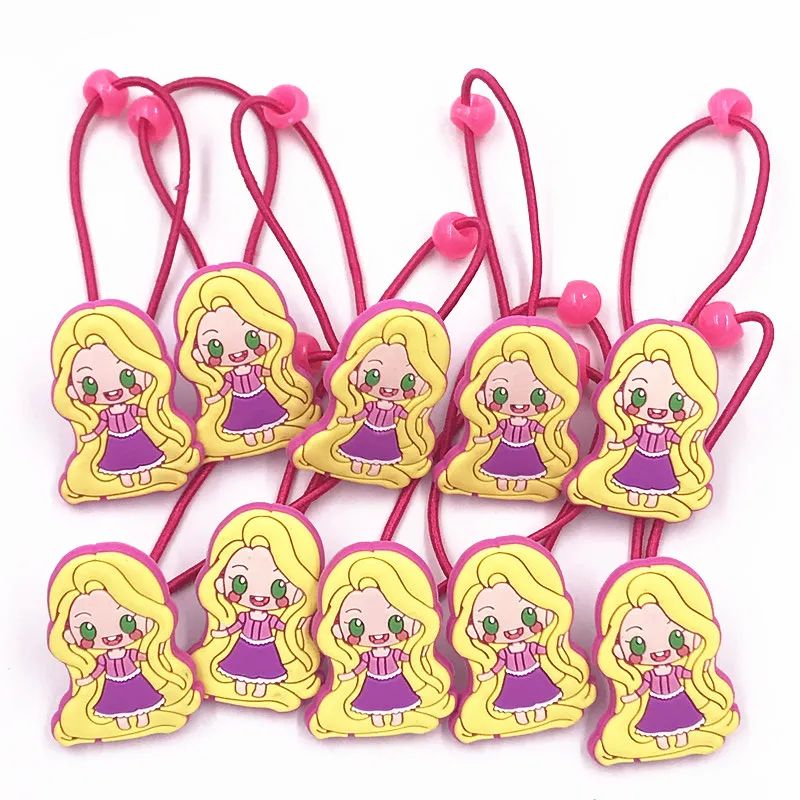 Лидер продаж 10 шт. Резинки для волос принцессы Эльзы и Ариэль с героями