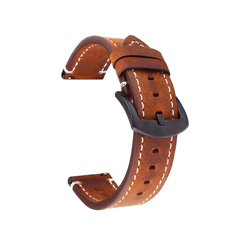 

Ремешок из натуральной кожи для наручных часов, винтажный браслет из воловьей кожи для мужчин и женщин, аксессуары для часов, 18 мм 20 мм 22 мм 24 ...