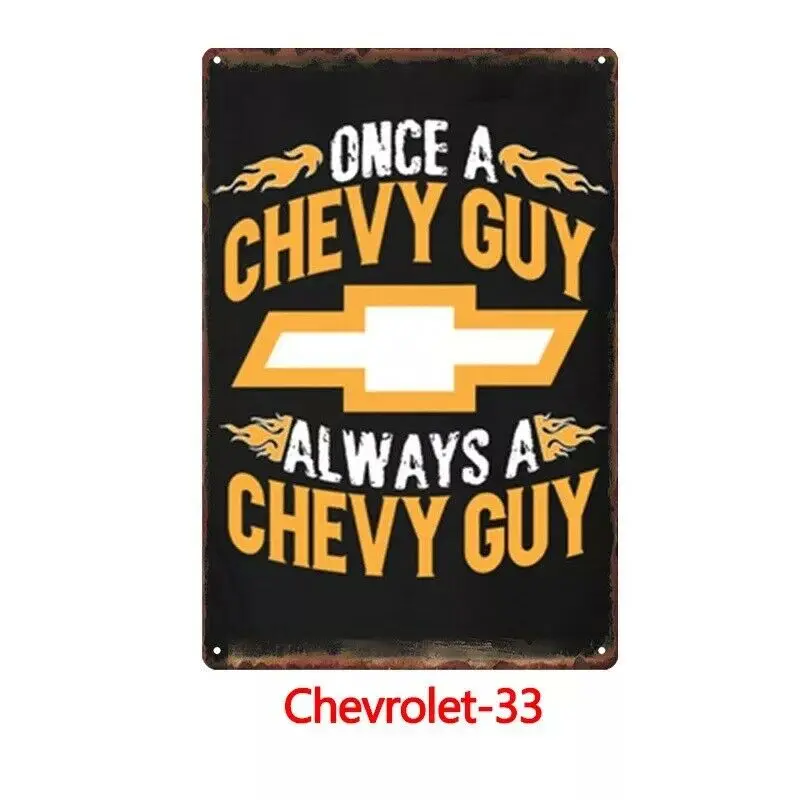 

Metal Tin Sign once a chevy guy Bar Pub Home Vintage Retro Poster Cafe ART