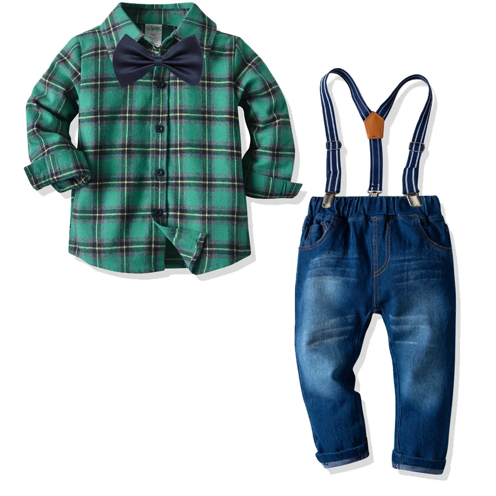 Новый комплект одежды джентльмена для маленьких мальчиков детский костюм