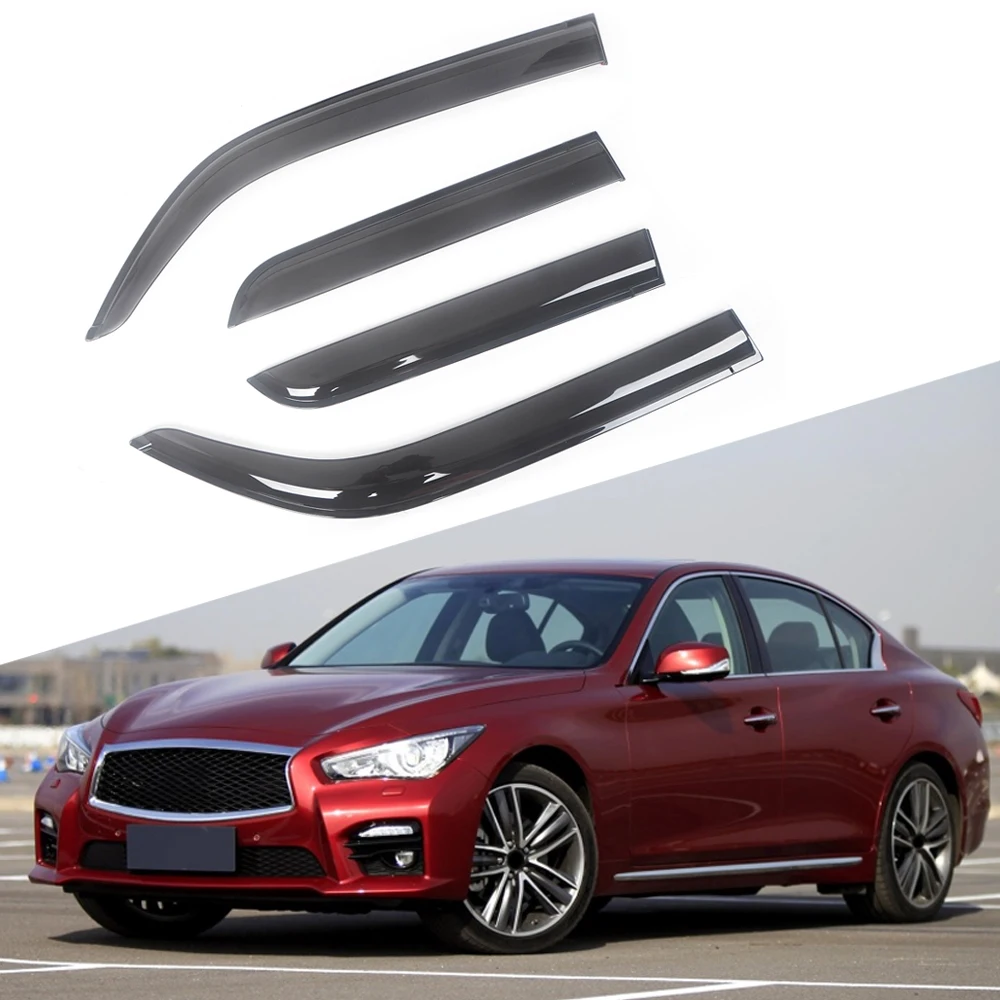 

Ветровые дефлекторы для боковых окон автомобиля Infiniti Q50 2014-2016, козырек для двери с защитой от дождя, вентиляционные оттенки, козырек для вент...