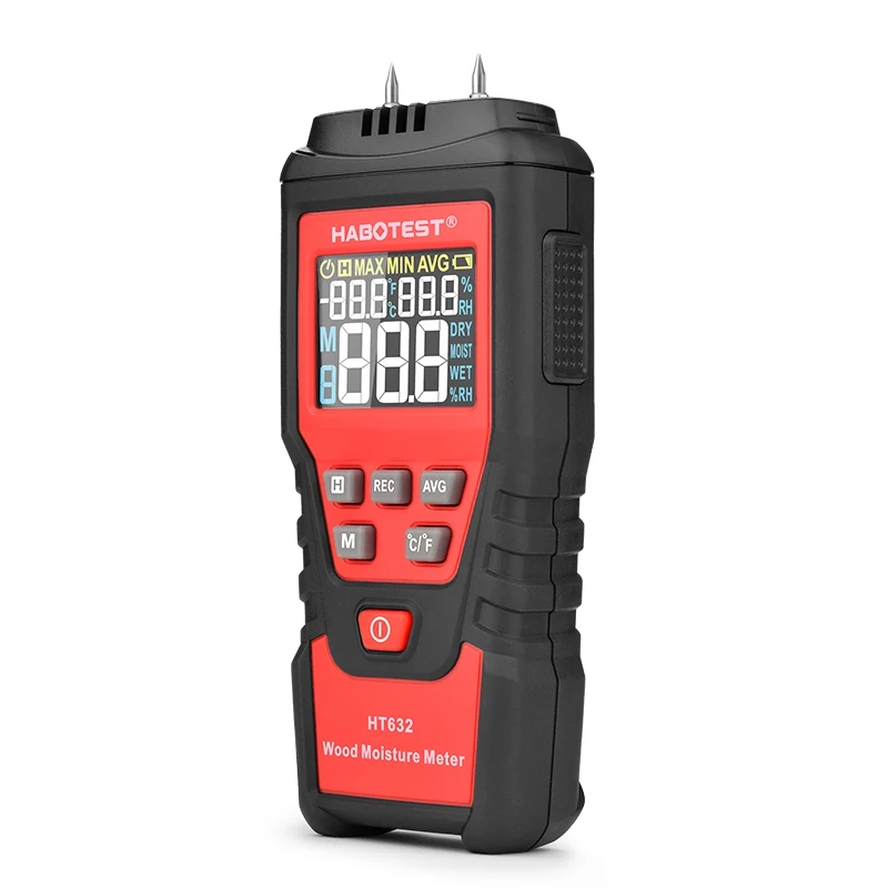 

HABOTEST 0-99.9% Wood Moisture Meter Wood Humidity Tester Hygrometer Timber Damp Paper Tester