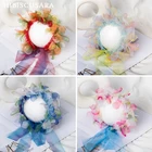 Шапочка для фотосъемки новорожденных с цветами, красивые кружевные шапочки для младенцев, реквизит для фотосессии с цветами, аксессуары для принцессы