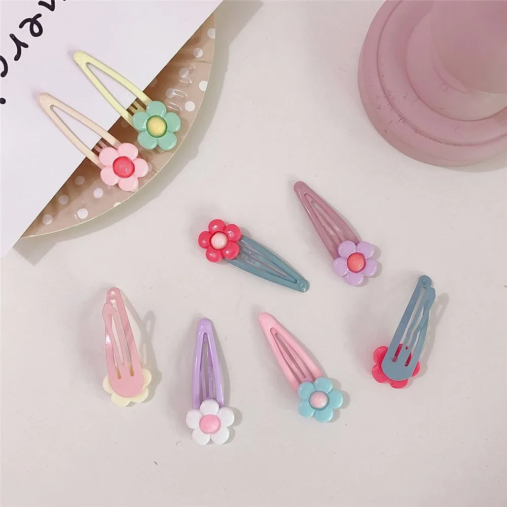 1 шт. Маленькое платье с цветочным узором заколка-пряжка для волос клип милое