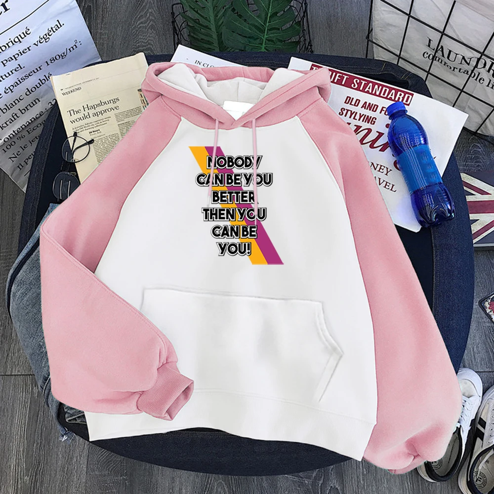 

Hoodies Personalized Letter Printing Hoodie For Women Plus Size Aesthetic Womens Raglan Sweatshirts Warm Fashion Hoody Female