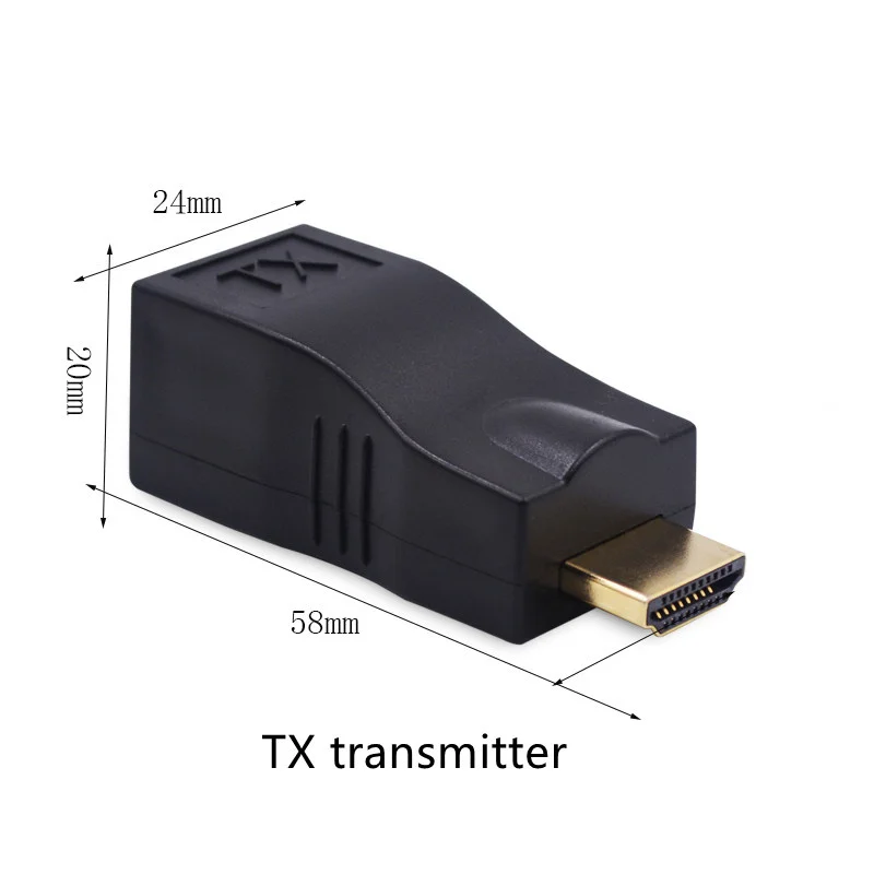 CAT5E CAT6 UTP LAN Ethernet HD удлинитель Ретранслятор 1080P жесткий пластик HDMI совместимый с RJ45