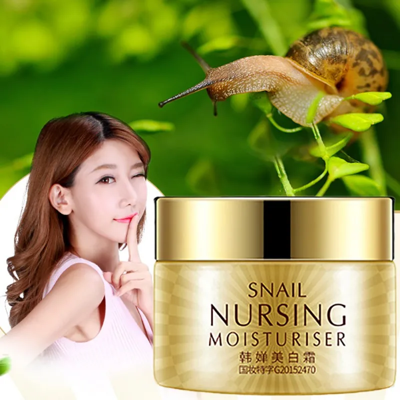 

1pcs Whitening Face Cream Snails Moisturizing Anti-Aging Whiten Skin Care Maquillaje Mujer Makeup Cosmetics maquiagem 50g