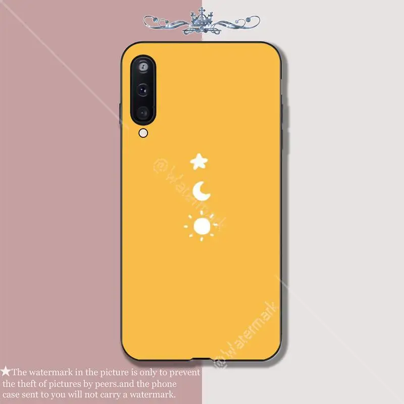 Желтый эстетический роскошный чехол для телефона Samsung Galaxy A10 A20 A50 A51 A70 A71 A40 A30 A30S A80