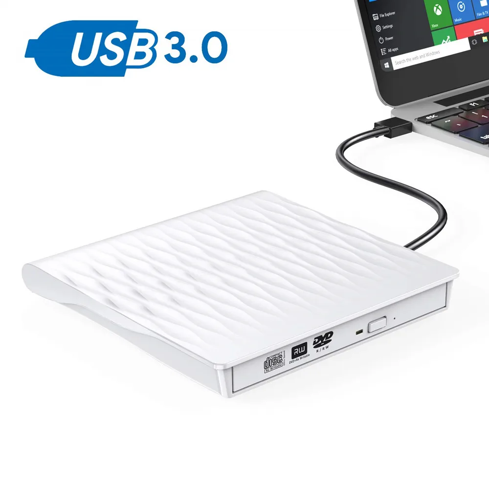 YiYaYo USB 3,0 DVD привод DVD RW горелка Писатель CD rom плеер оптический привод для ноутбука hp lenovo компьютер PC Macbook OS Окно 10