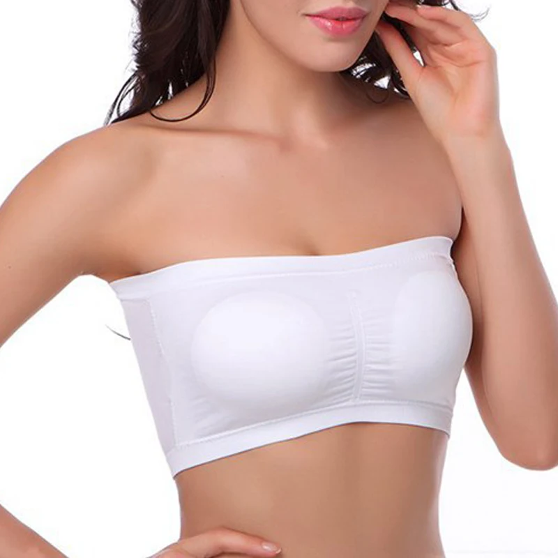 Мягкие бюстгальтеры без бретелей для женщин большие размеры двухслойные