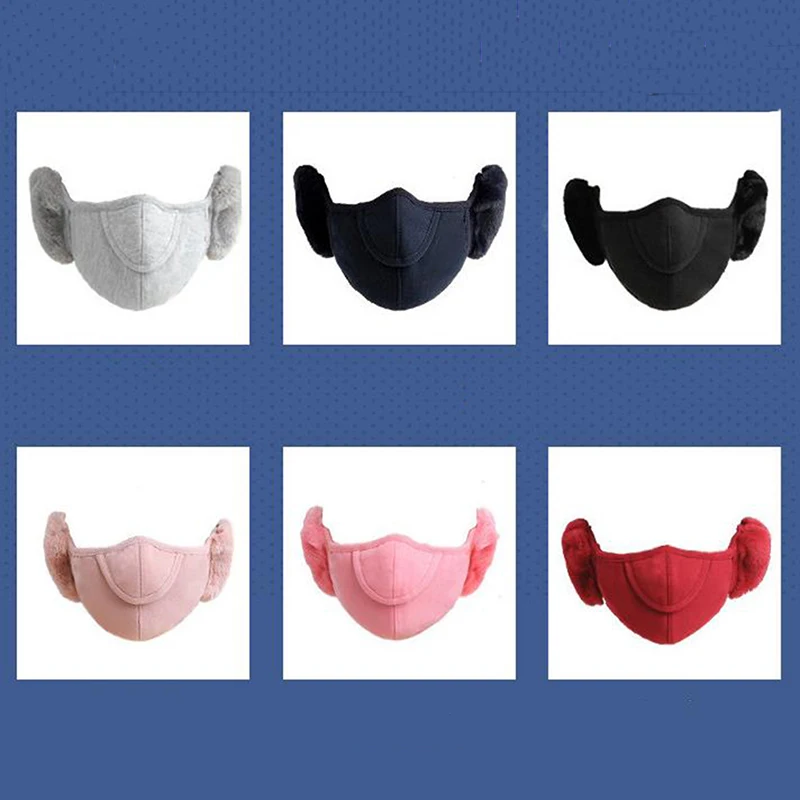 

Adult Winter Cycling Mouth Cover Bear Ear Protector Maskers Windproof Dustproof Face Cover Outdoor Riding Accessories