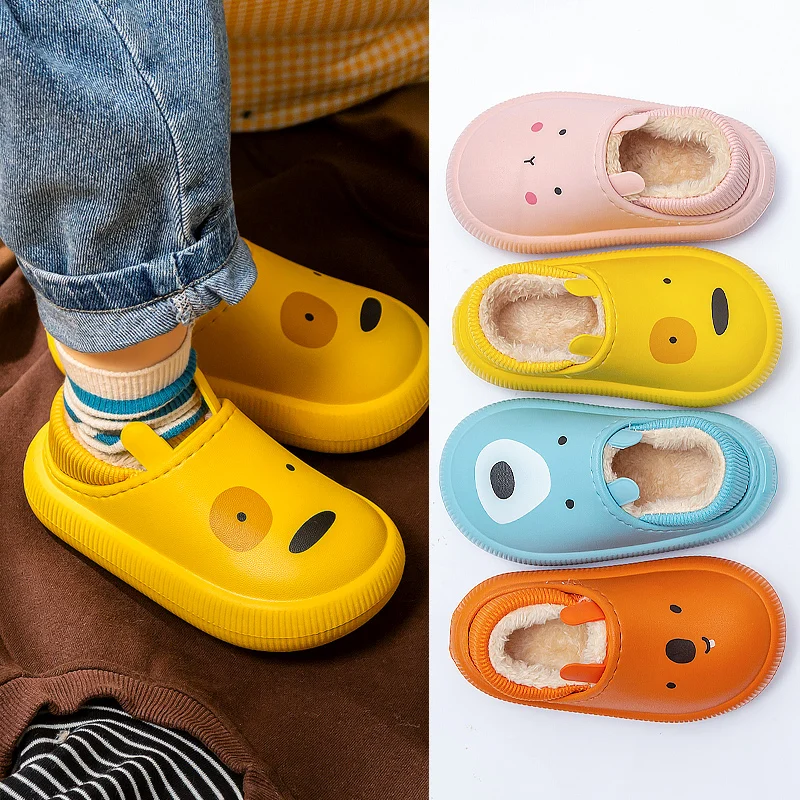 Детские хлопковые тапочки CheerfulMario осень и зима для родителей детей домашняя