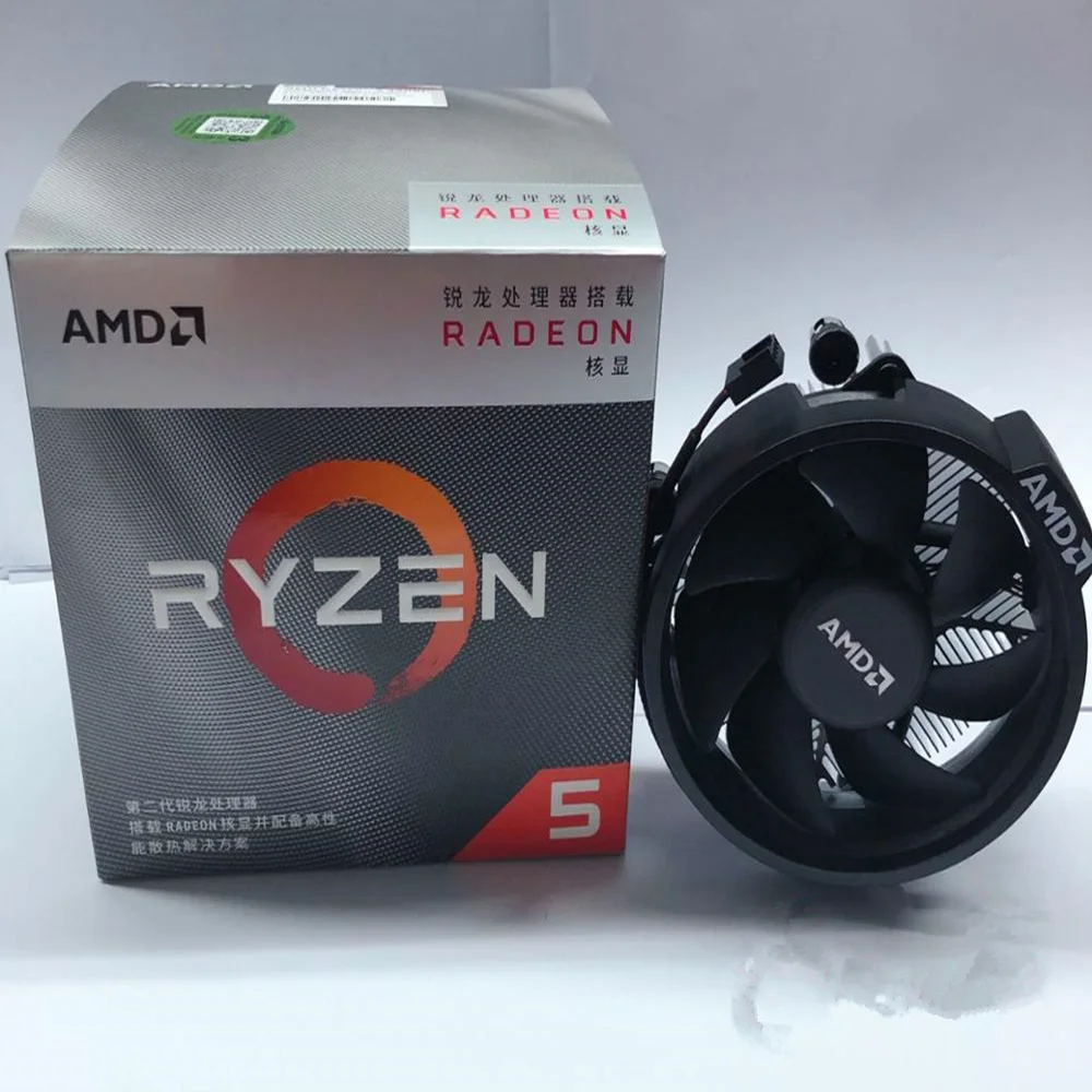 Новый AMD Ryzen 5 3400G R5 3 7 ГГц Quad Core восьми провод 65 Вт Процессор YD3400C5M4MFH гнездо AM4 с