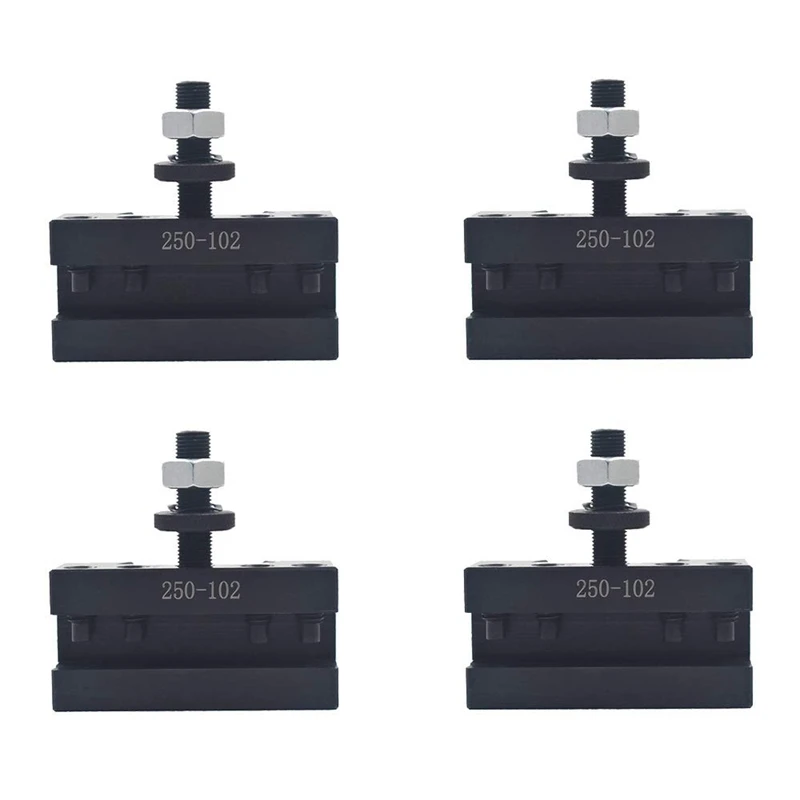 

4Pcs 2 Quick Change Tool Post Boring Turning Holder 250-102 AXA 6-12 Inch For Lathe Center Height 0.6-1.75 Inch