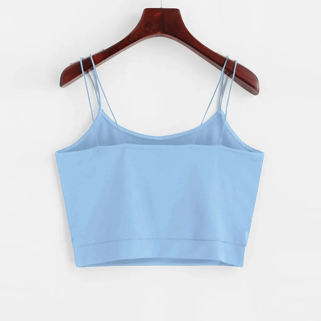 Fashion Women Tank Top Solid Strap Low Collar Bustier Bra Vest Crop Bralette Blouse Singlet Shirt Short Mini Camis Clothing | Женская