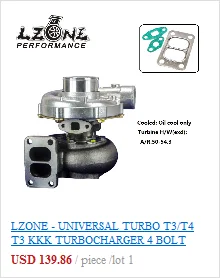 LZONE-TURBO T04Z T70 T4 фланец A/R 84 A/R 0,70 масляный холодный " V полоса турбокомпрессора T04Z-1 JR-TURBO40