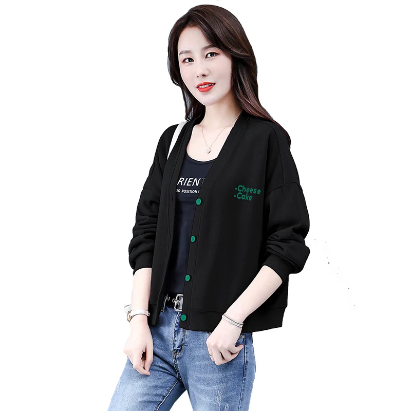 

Oversized Knitted Cardigan Jacket Women Short 2021 New Spring Autumn Jackets Outerwear Female Loose Versatile Thin Tops