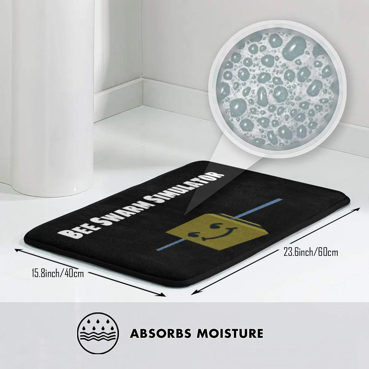 

Коврик для ванной, имитатор пчелиных приманок, полиэстеровый ковер, коврик, Придверный коврик, нескользящий моющийся ковер для входа в гост...