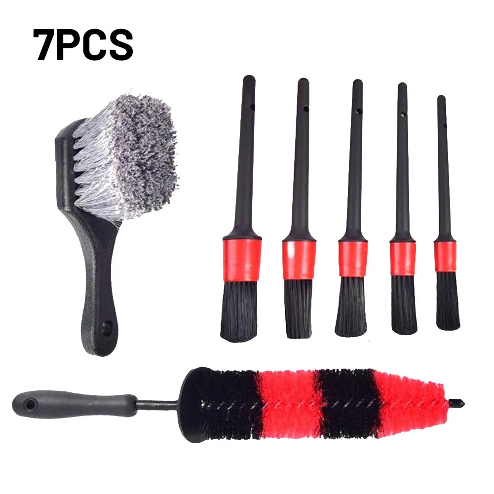 

7x Car Wheel Tire Brush Wash Kit Automobile Tire Brush Washing Cleaning Tool Cleaning Brush