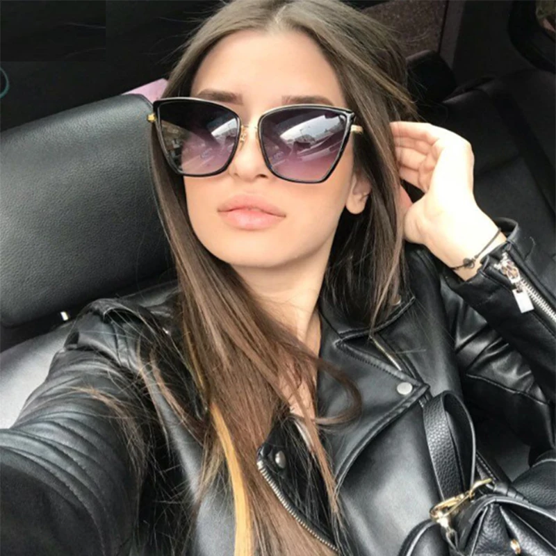 

2021 Cat Eye Sunglasses Women Brand Designer Alloy Sun Glasses Vintage Metal Female Glasses Oculos Feminino Gafas De Sol UV400