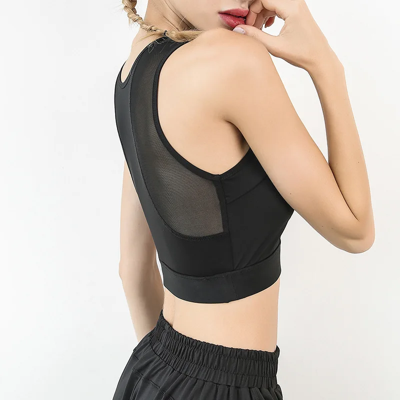 Сексуальный прозрачный спортивный бюстгальтер топы для йоги женское нижнее