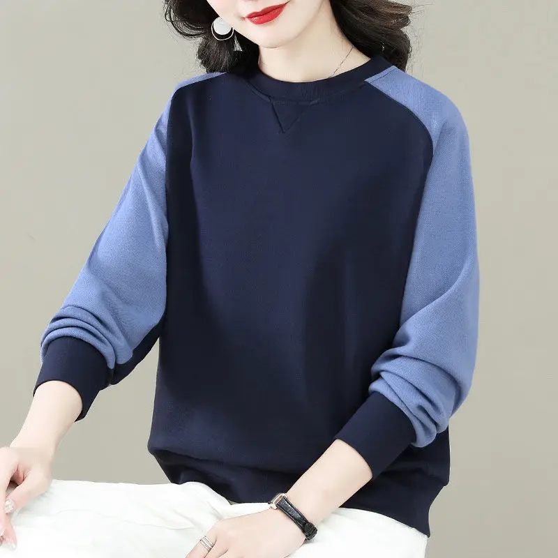 

Новинка весна-осень 2021, женские повседневные свободные толстовки, Женский пуловер большого размера, топы, женские толстовки для мам среднег...