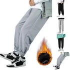 Мужские зимние брюки M-5XL, спортивные теплые спортивные брюки для бега, мужская одежда большого размера из флиса, брюки, джоггеры 2021