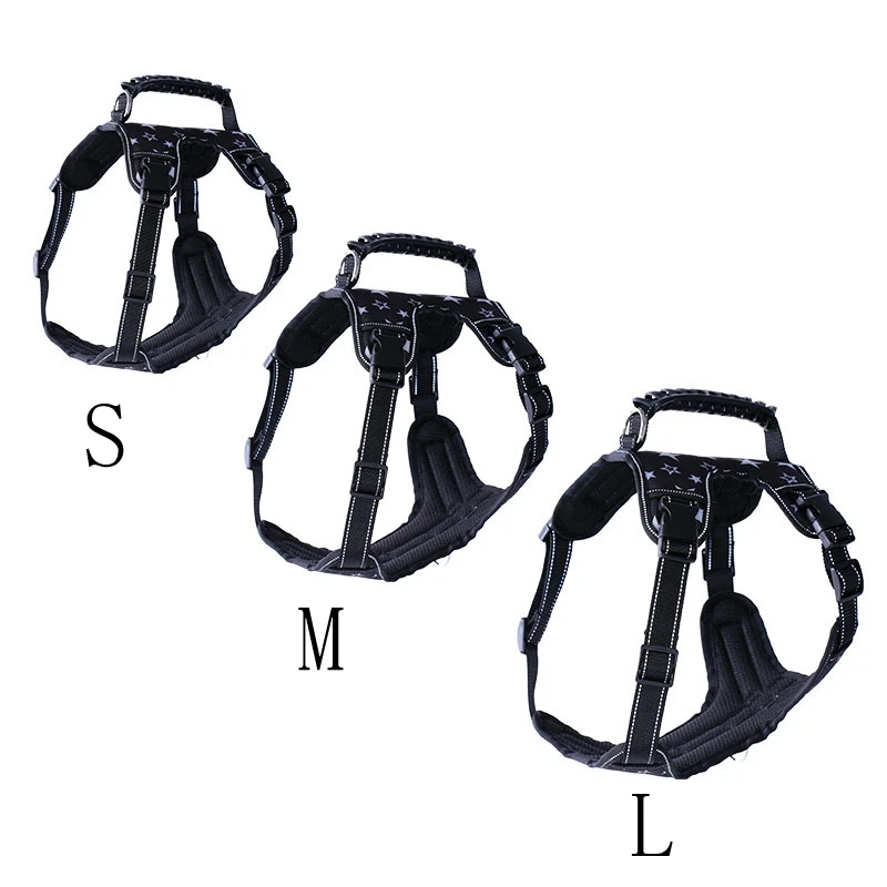 Светоотражающий Жилет для собак Регулируемая мягкая шлейка средних и больших