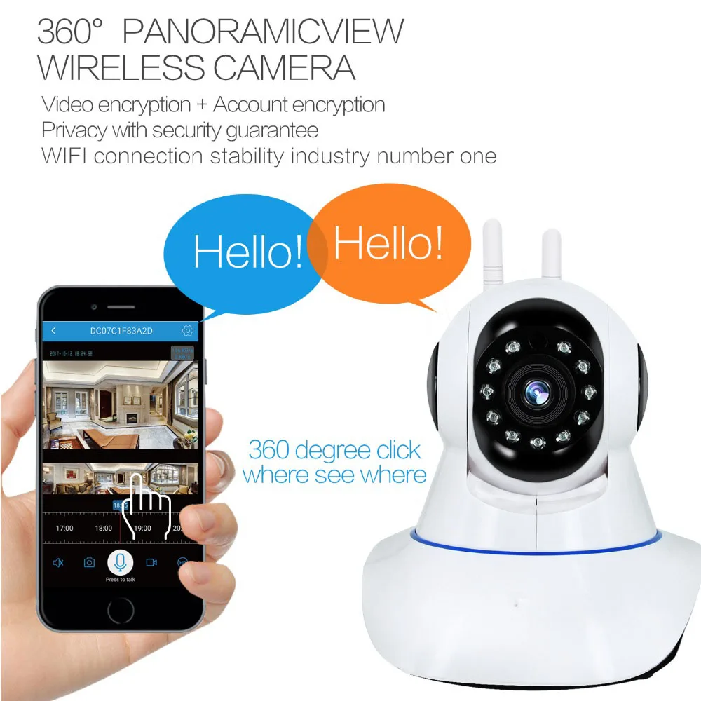 IP камера видеонаблюдения 2 Мп 1080P Wi Fi ИК подсветка|Камеры видеонаблюдения| |
