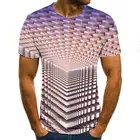Мужская футболка с 3D принтом Three-di, Повседневная забавная футболка с круглым вырезом на лето