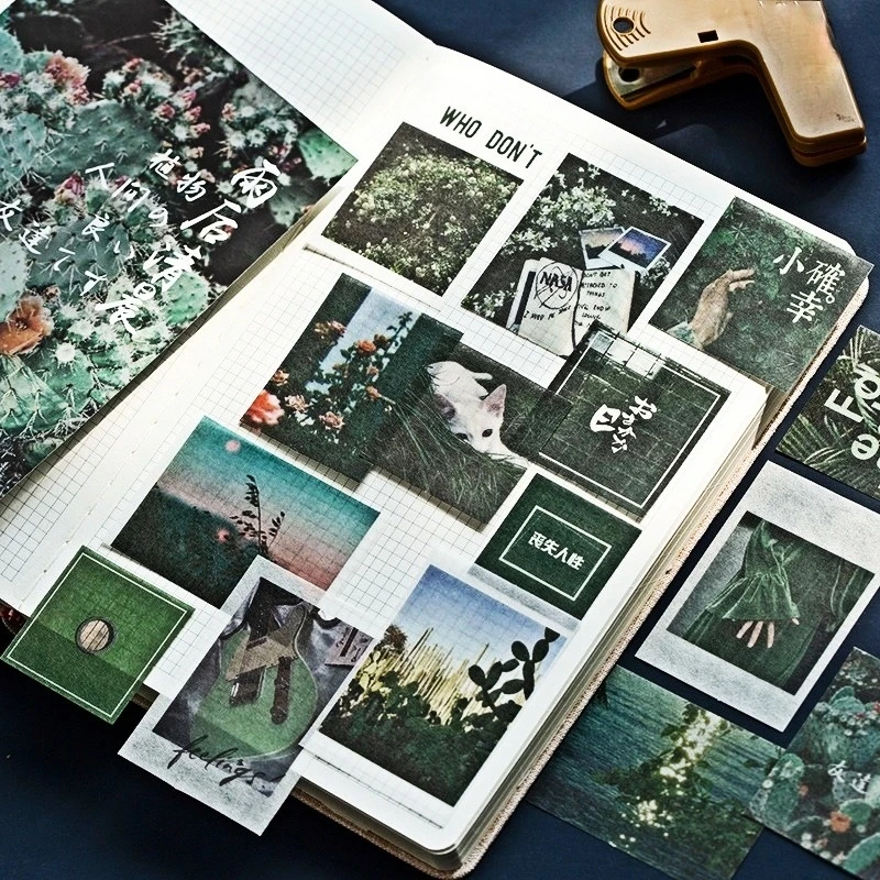 

100pcs/set Vintage Scenery Decorative Paper Sticker Decoration Diary Scrapbooking Label Sticker Stationery
