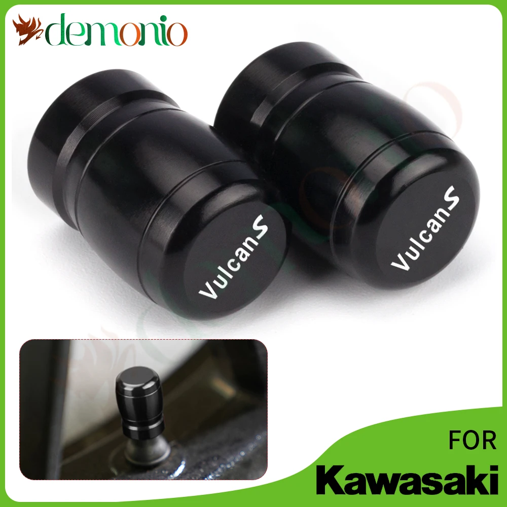 

For Kawasaki VULCAN S VulcanS 650cc 650 CC Motorcycle CNC Accessorie Wheel Tire Valve Air Port Stem Caps Airtight Covers logo