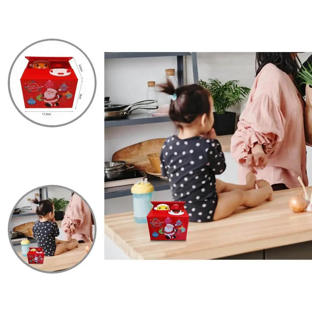 

Great Piggy Bank Music Function Plastic Electric Santa Claus Stealing Coin Box Money Saving Bank Piggy Bank